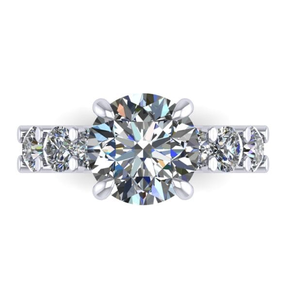 Round Brilliant-Cut Diamond Engagement Ring - Image 2