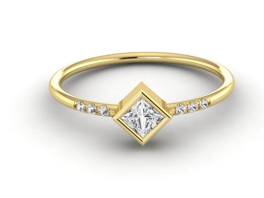 Simple Princess Diamond Ring for Girls - Image 4