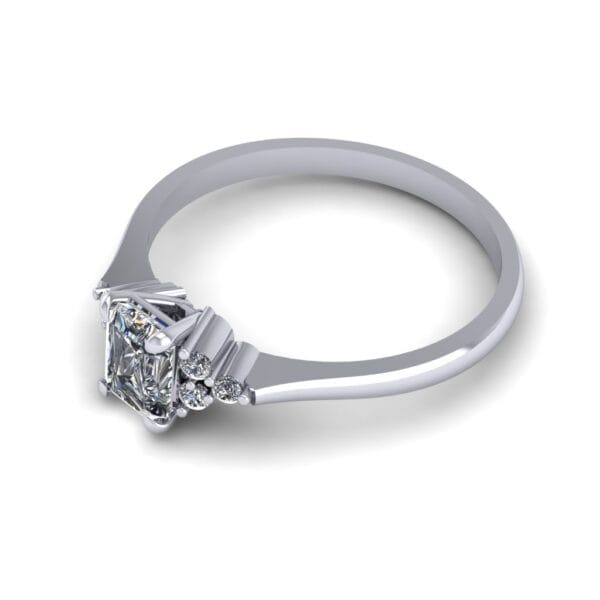 Engagement ring design with emerald-cut diamond - Image 3