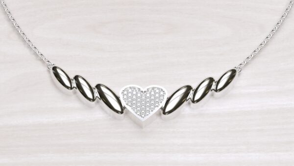 Cluster Heart Capsules Pendant With Chain - Image 3