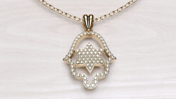 Star David Inside Khalsa Pendant With Chain - Image 5