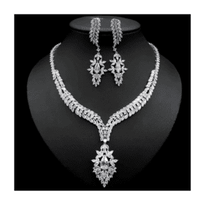 marquise diamond necklace set